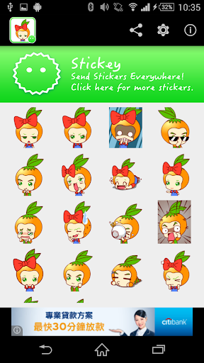 Stickey Cartoon Oranges