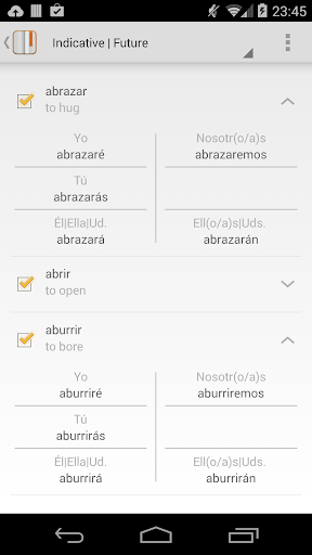 Spanish Verbs Conjugations