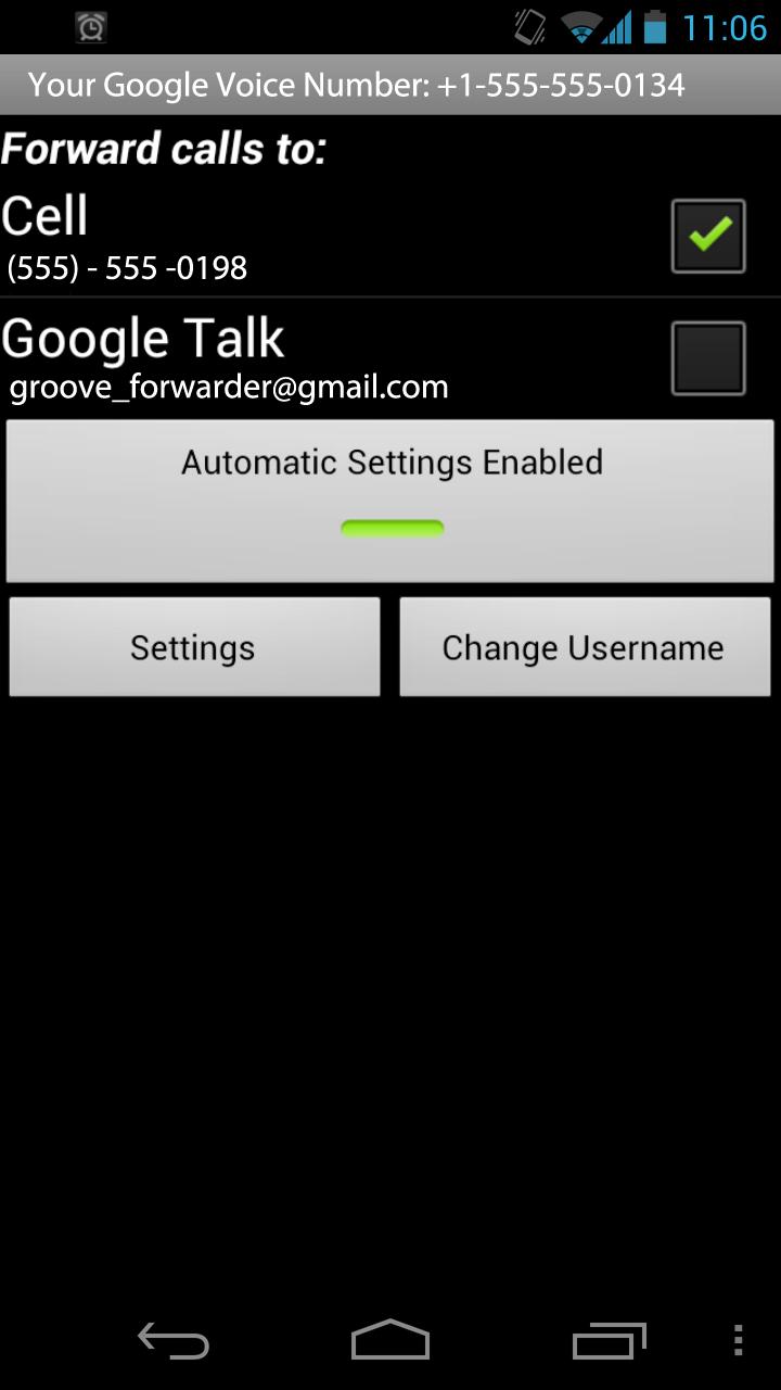 GrooVe Forwarder Screen 1