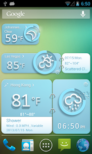藍色齒輪主題 GO天氣EX(圖3)-速報App