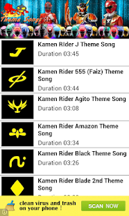 Kamen Rider Theme Songs