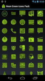 Neon Green Icons Pack - ADW GO(圖2)-速報App