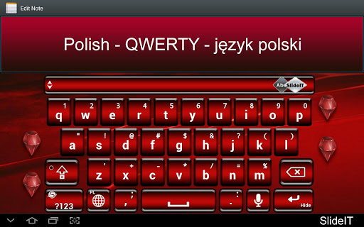 SlideIT Polish QWERTY Pack