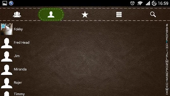 exDialer A-Brown Leather theme - screenshot thumbnail