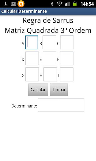 Regra Sarrus Matriz 3x3