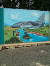 Jaguar Fighter Jet Mural