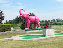 Pink Elephant Statue