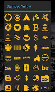 How to install Stamped Yellow Icon Pack 1.2 unlimited apk for bluestacks