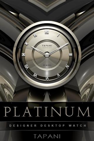 Android application PLATINUM Designer Clock Widget screenshort