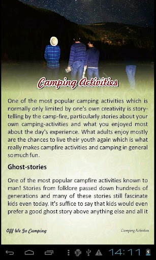 【免費書籍App】Off We Go Camping-APP點子