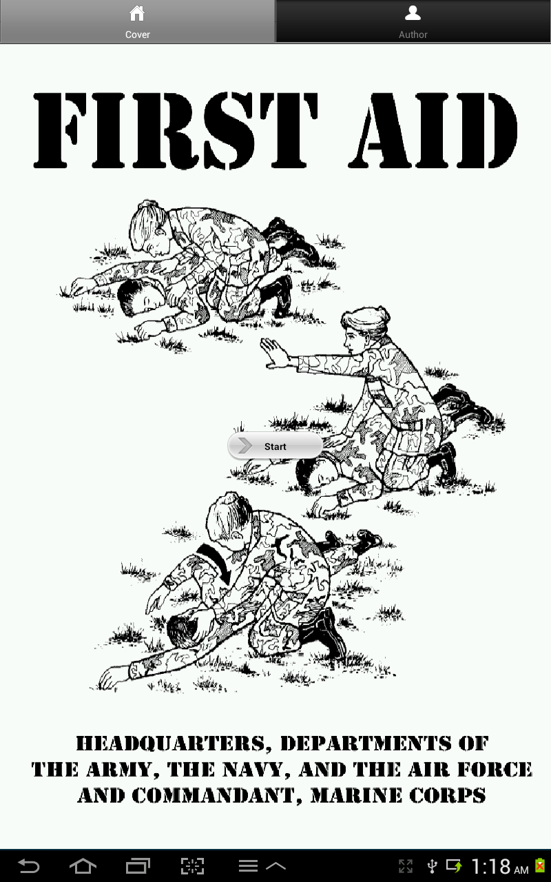 Military First Aid Handbook Screen 1