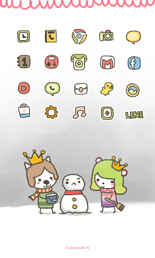 Moong Mong Snowman icon theme