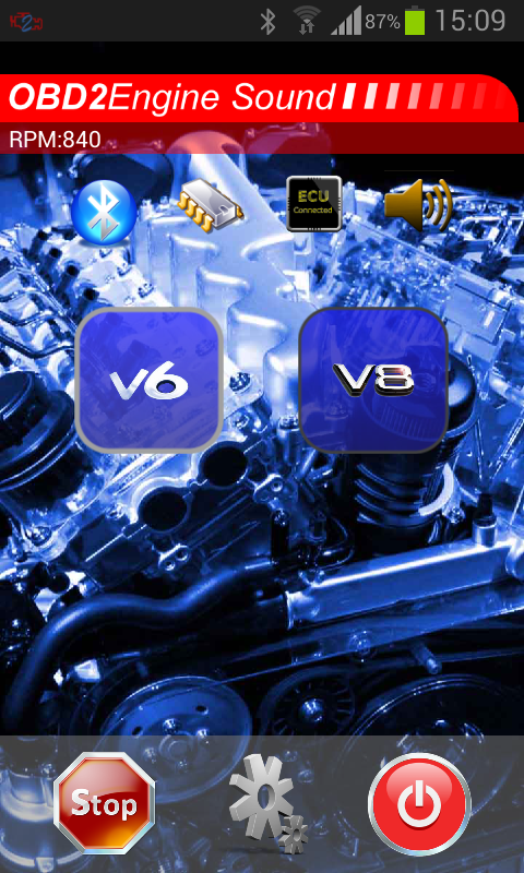 Android application OBD 2 Engine Sound screenshort