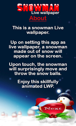 Snowman Live Wallpaper