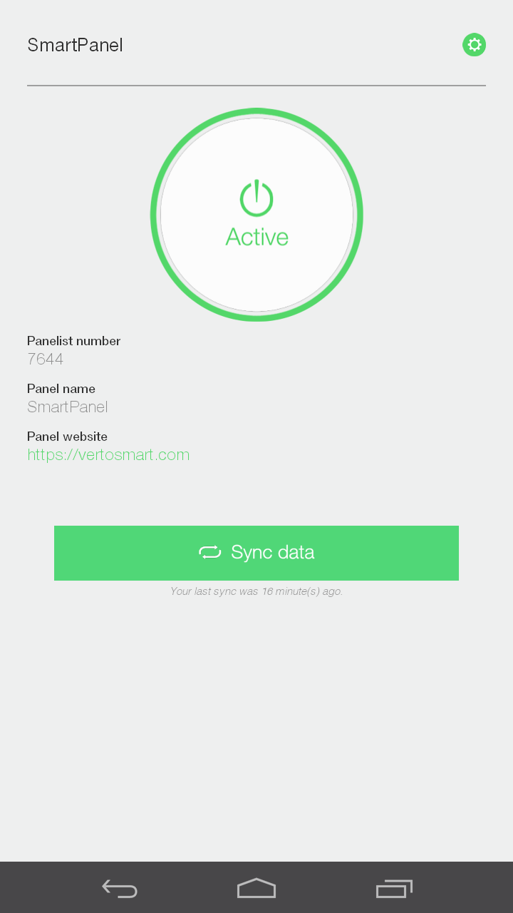 Smart Panel App Screen 1