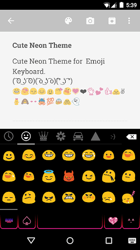 【免費生產應用App】Cute Neon Emoji Keyboard Theme-APP點子