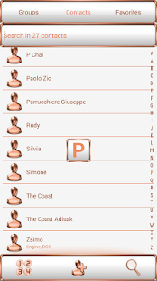 Dialer FrameWhite Bronze Theme - náhled
