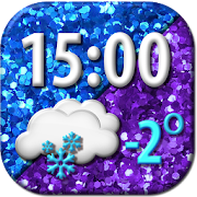 Glitter Weather Clock Widget  Icon