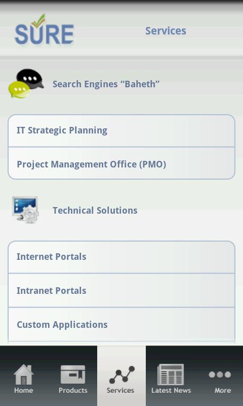 SURE Company Screen 2