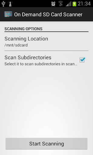 On Demand SD Card Scanner