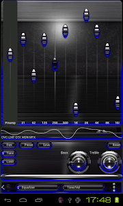 Poweramp skin Blue Glow v3.10