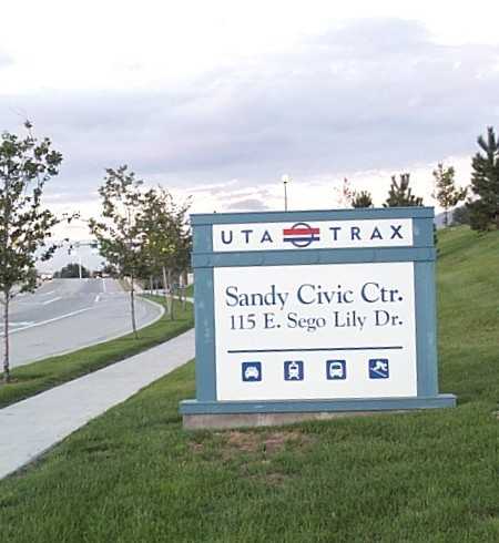 Sandy Civic Ctr. Trax Sign