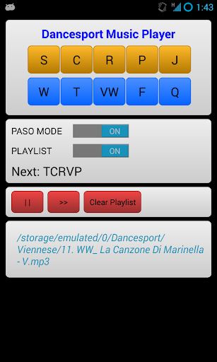 Dancesport Music player