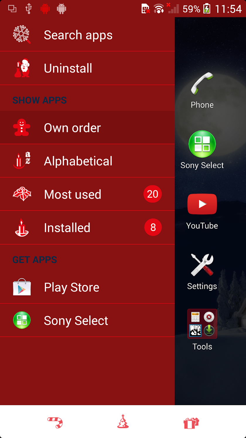XPERIA™ Christmas Theme Screen 3