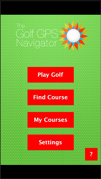 Golf GPS Navigator Screen 1