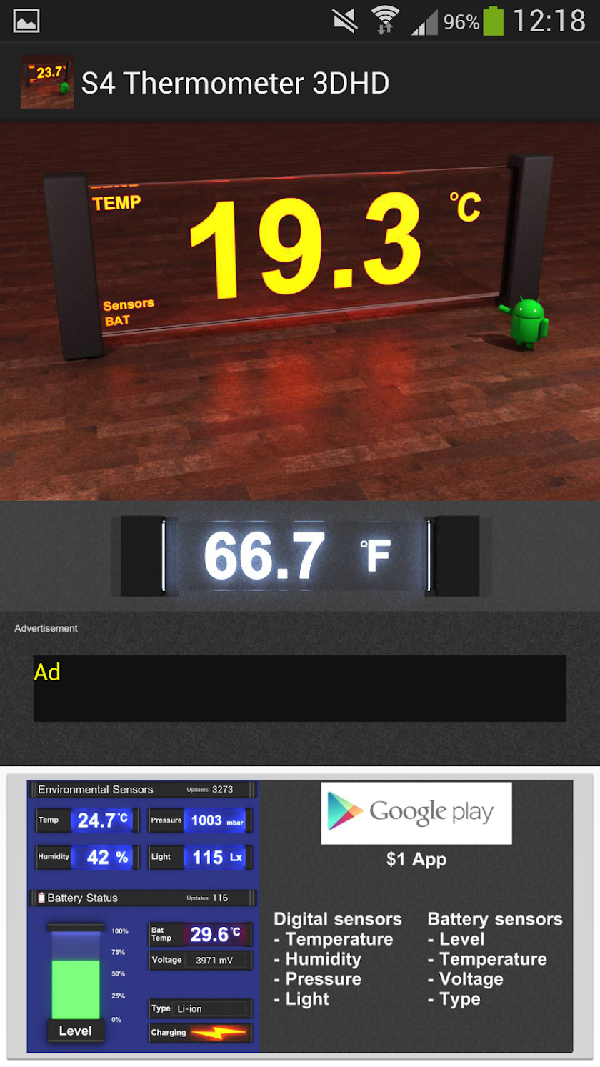 S4 Thermometer 3DHD Screen 1