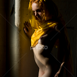 Ivory Flame with yellow scarf by Mark Wood -  
