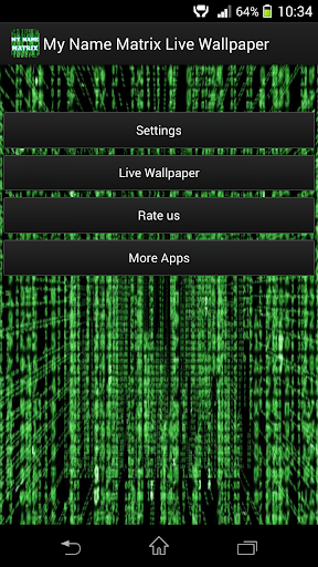 My Name Live Wallpaper: Matrix