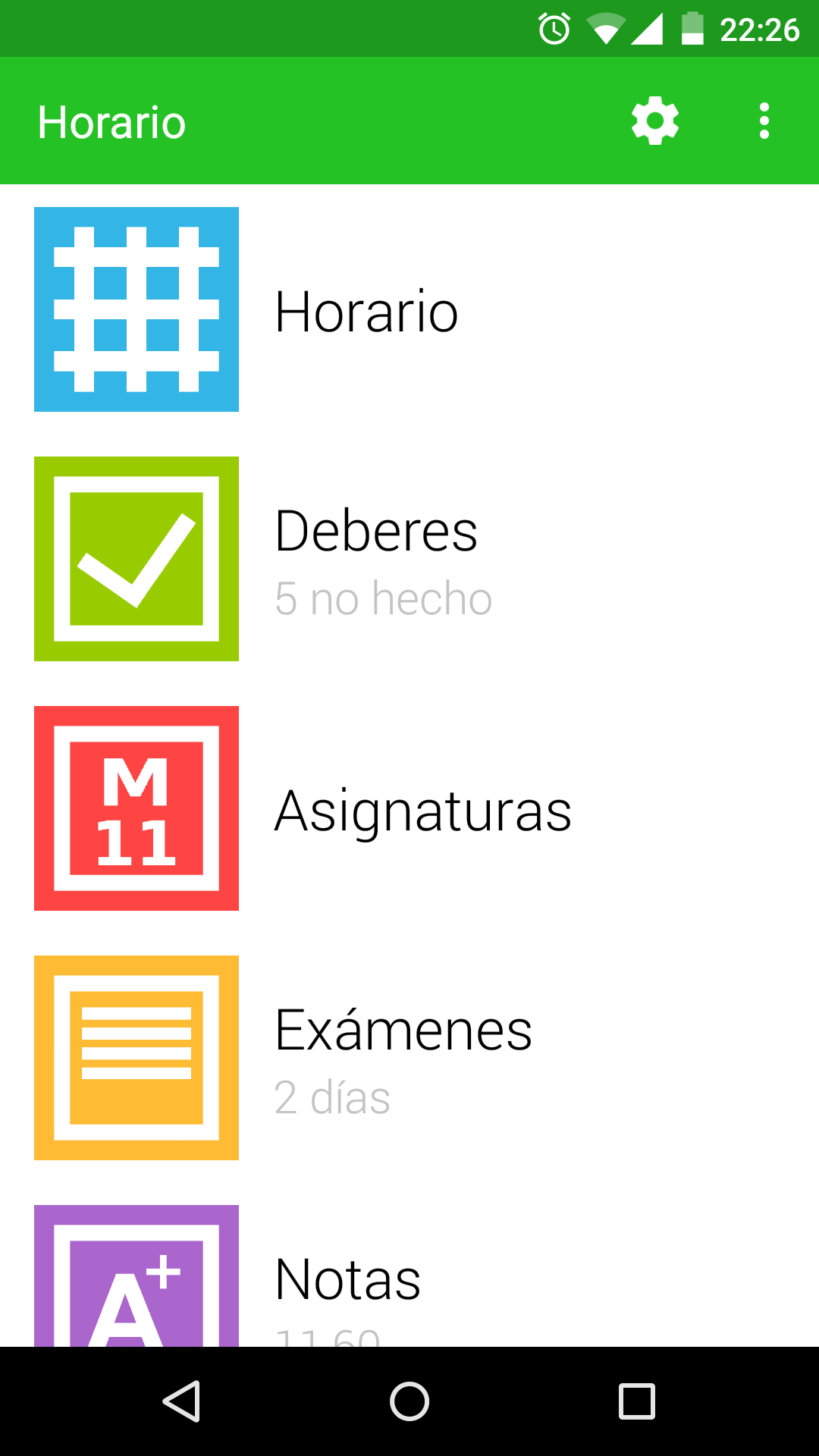 Android application Timetable screenshort