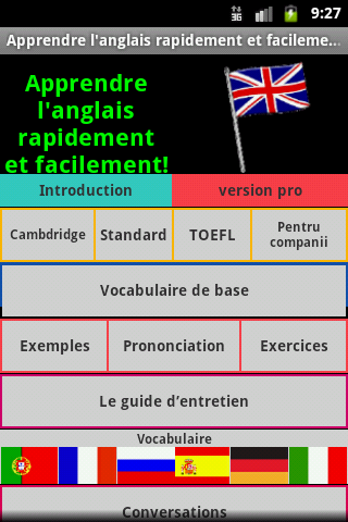 Android application Englisch lernen schnell pro screenshort