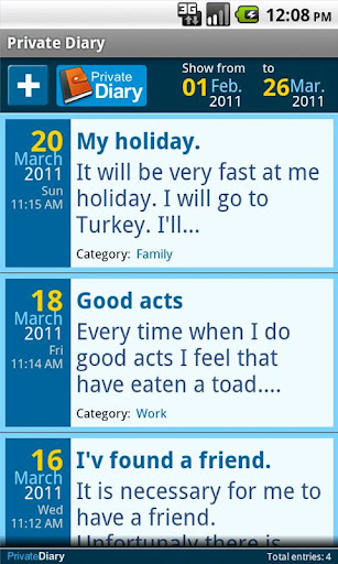 Private DIARY Free