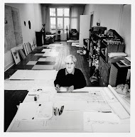 Portret van Maria van Elk in haar atelier