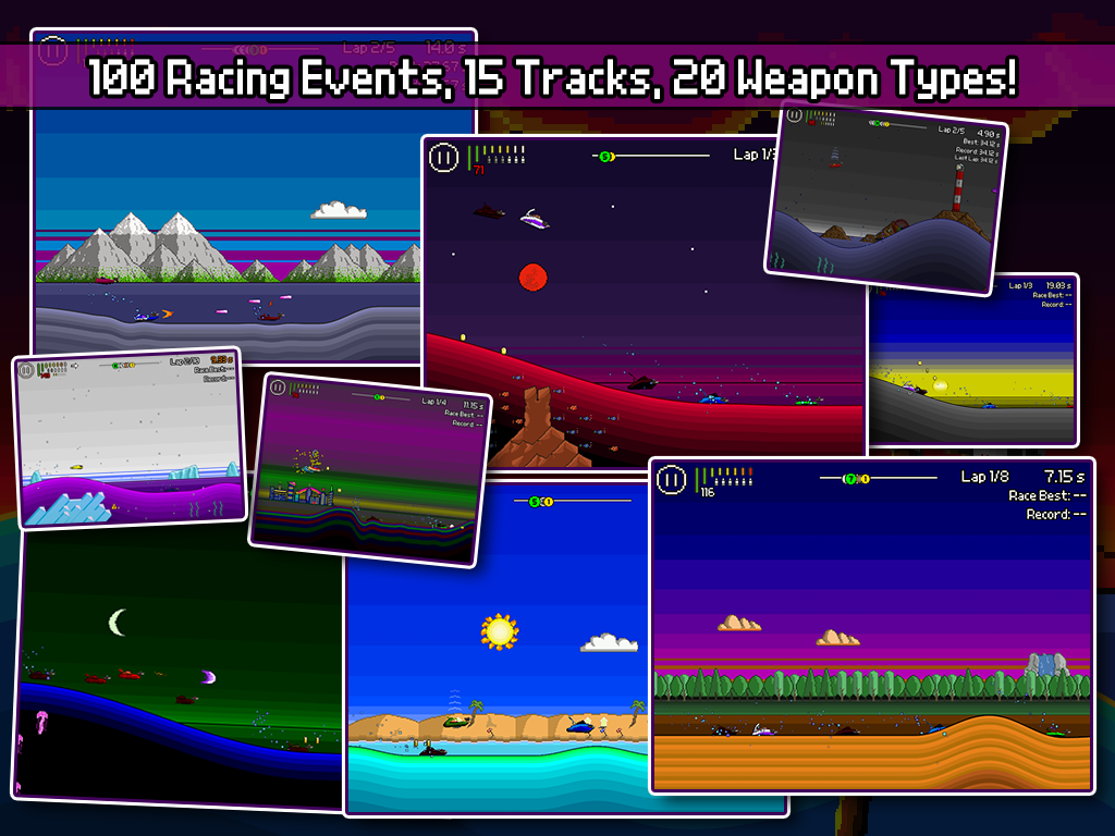 Pixel Boat Rush - screenshot