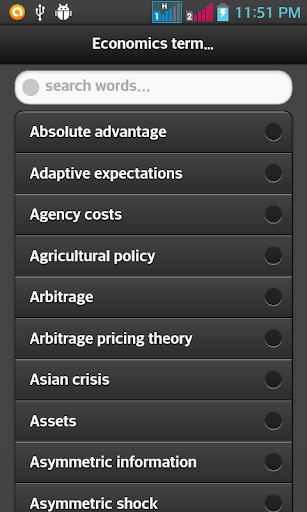 Economics Terms Dictionary