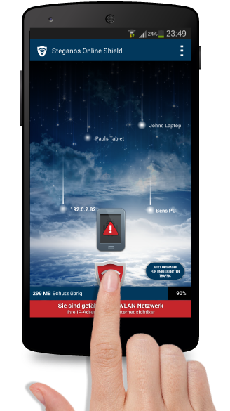 Android application Steganos Online Shield VPN screenshort