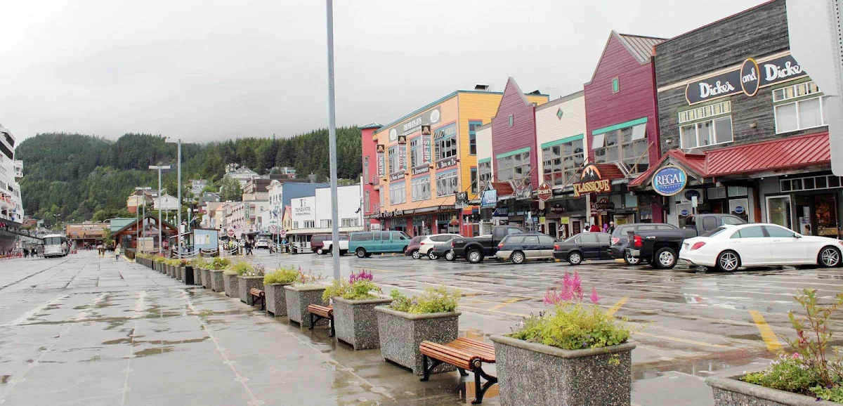 downtown-Ketchikan - Downtown Ketchikan, Alaska, on a typically soggy day. 