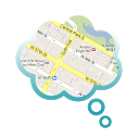 FriendlyMap - real time search mobile app icon