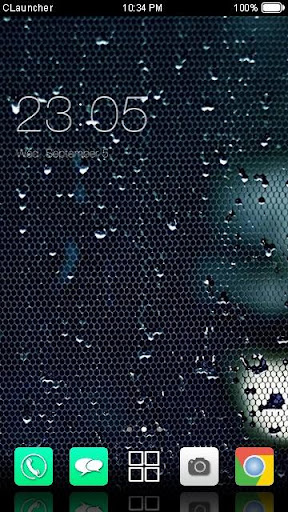 Wet Glass C Launcher Theme