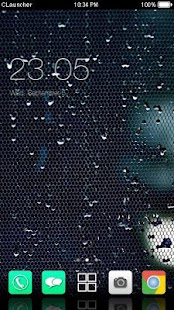 Download Wet Glass C Launcher Theme APK