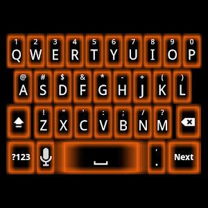 Orange Glow Keyboard Skin