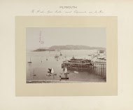 Gezicht op de pier van Plymouth