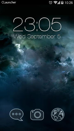 Cloudy Grey Galaxy Sky Theme