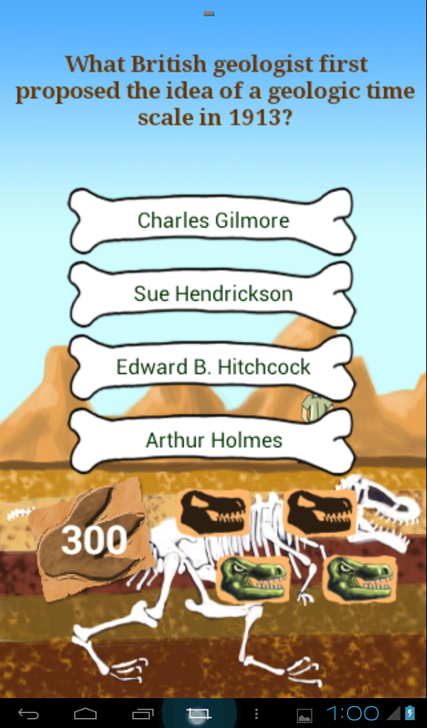 Dinosaur Quiz Screen 3