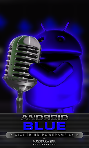 poweramp skin android blue