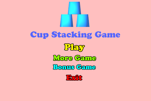 Cup Stacking Game - Full Speed