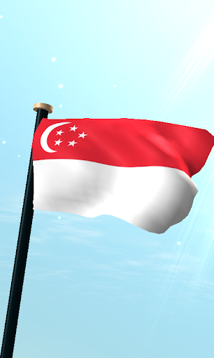 Singapore Flag 3D Wallpaper